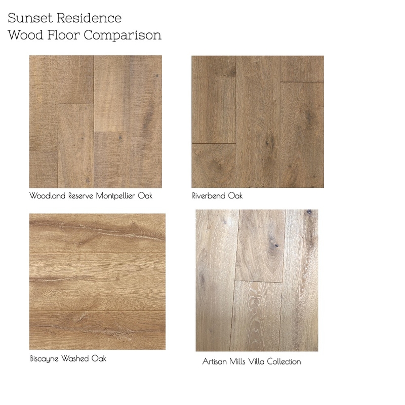 Sunset Residence - Wood Flooring Comparison Mood Board by kardiniainteriordesign on Style Sourcebook