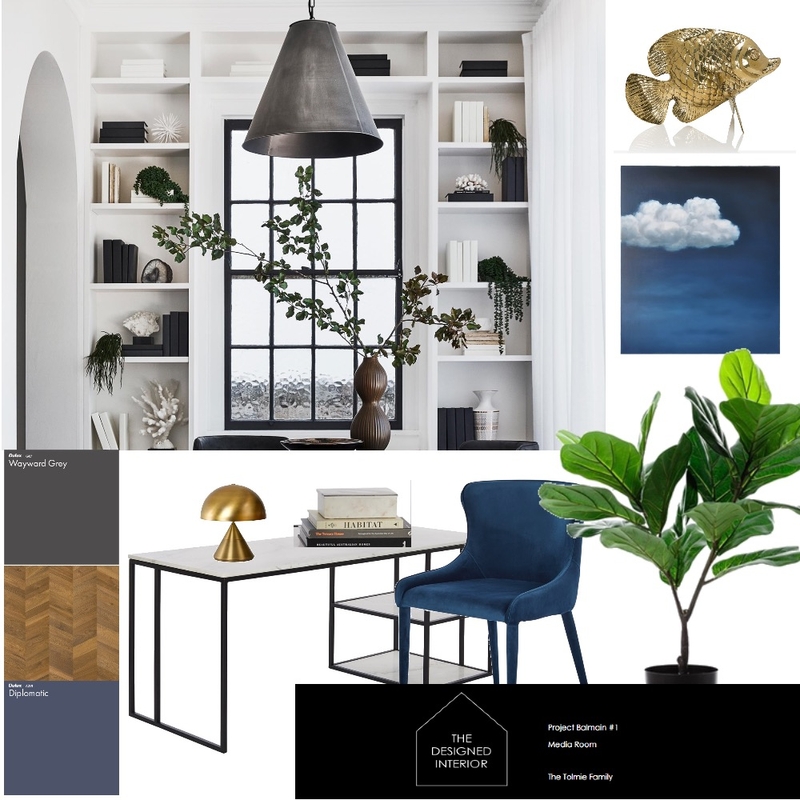 Study/Media Room Assignment Mood Board by ChristieC on Style Sourcebook