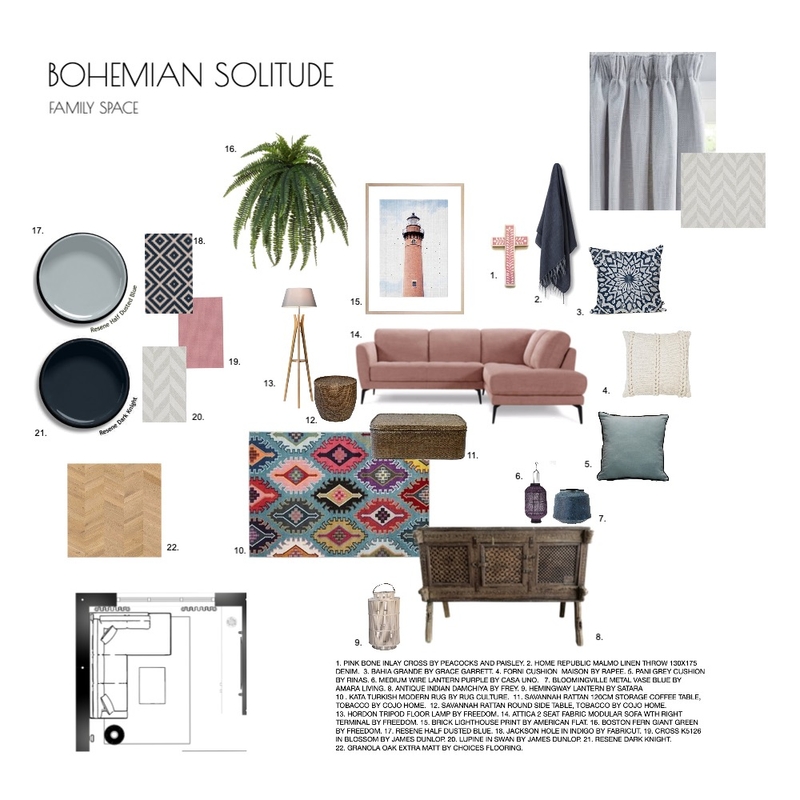 BOHEMIAN SOLITUDE, FAMILY SPACE Mood Board by tashcollins on Style Sourcebook