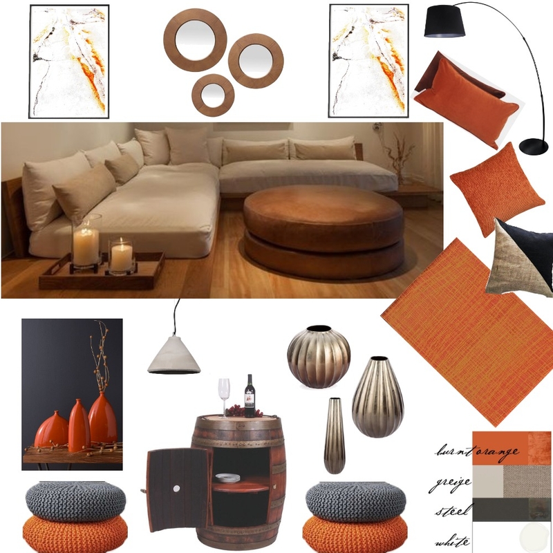 rusted living room Mood Board by mahak on Style Sourcebook