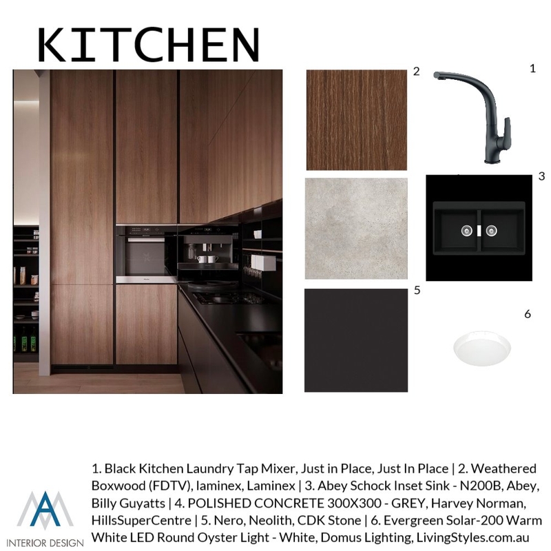 De Silva - Kitchen- Option 1 Mood Board by AM Interior Design on Style Sourcebook