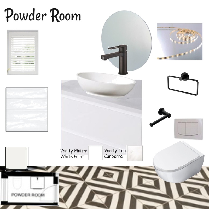 Powder Room Mood Board by tarjana_p on Style Sourcebook