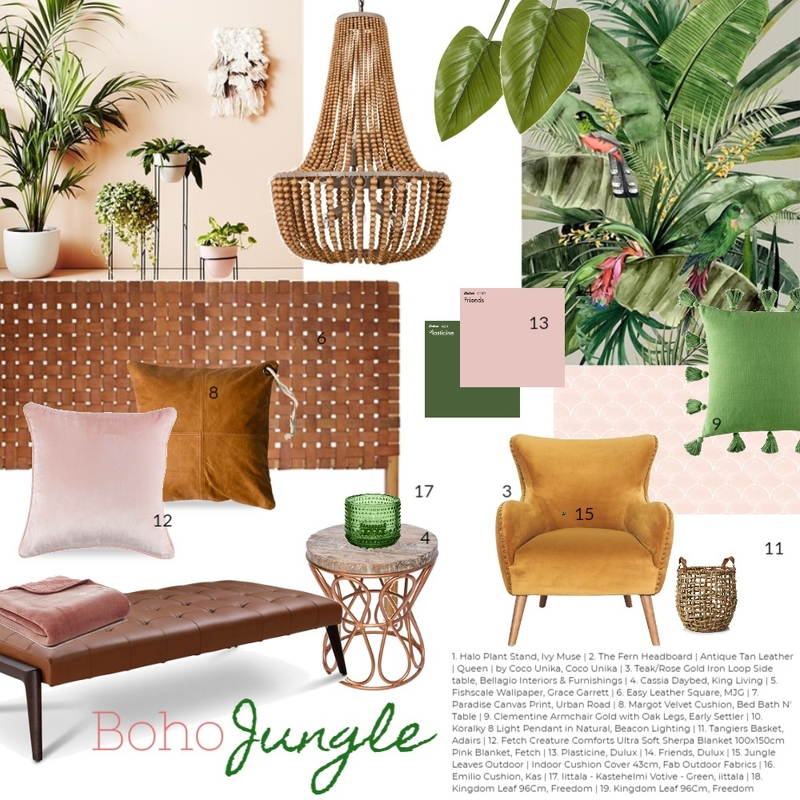 Boho Jungle Mood Board by karla-jane on Style Sourcebook