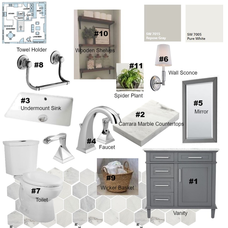 Bathroom M9 Mood Board by JNorheim on Style Sourcebook