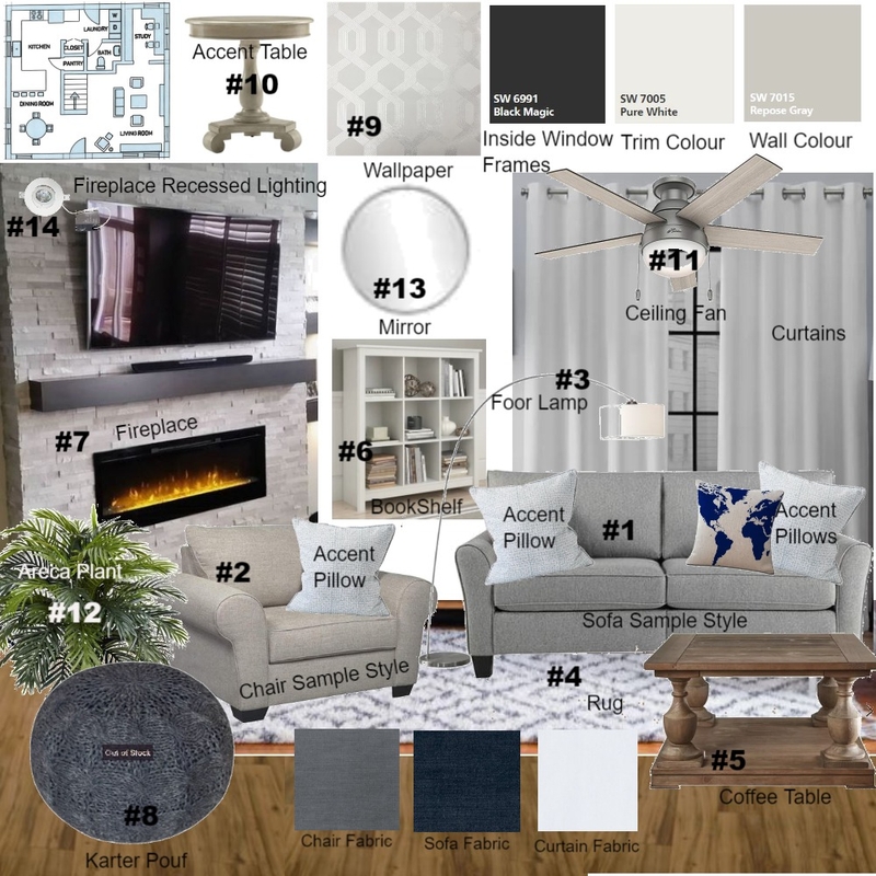 Living Room M9 Mood Board by JNorheim on Style Sourcebook