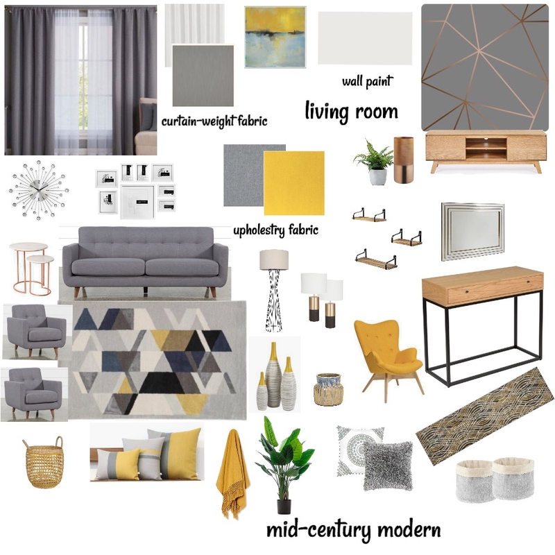 Assignment 10-Living room Mood Board by Rahel on Style Sourcebook