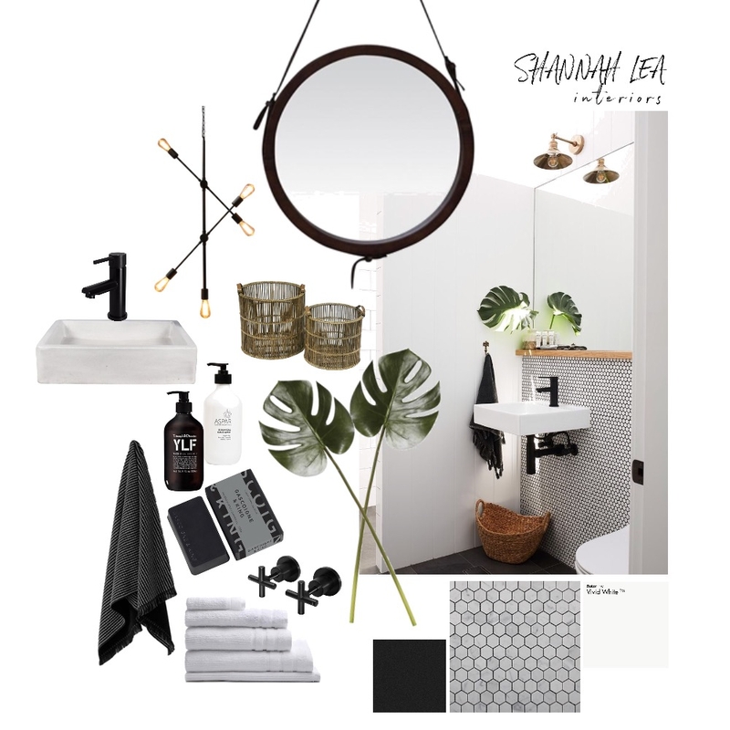 Monochrome Bathroom Mood Board by Shannah Lea Interiors on Style Sourcebook