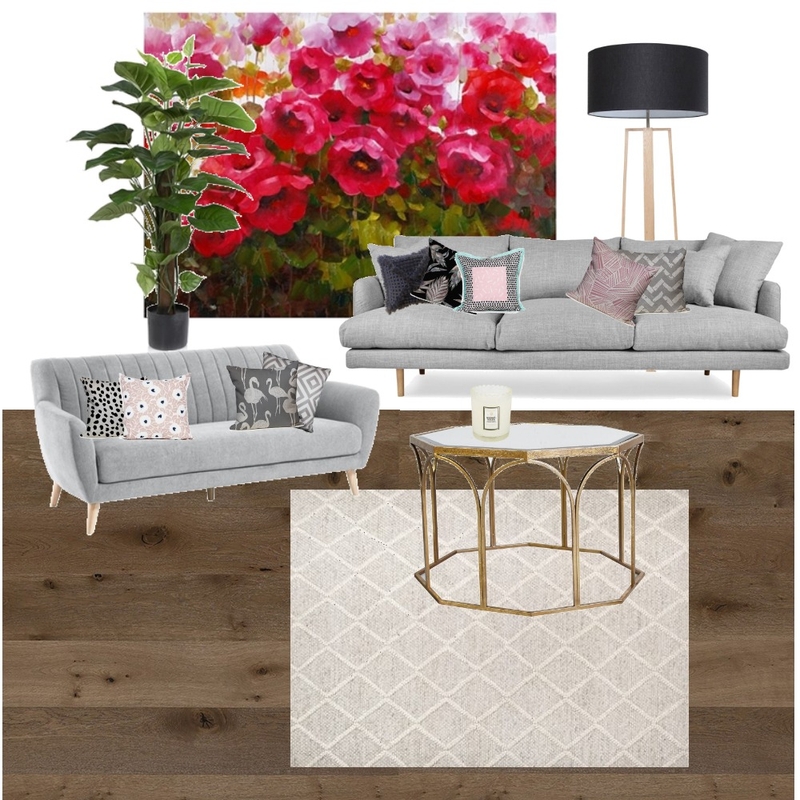 Lounge Room - Pink Accents Mood Board by ellaanne on Style Sourcebook