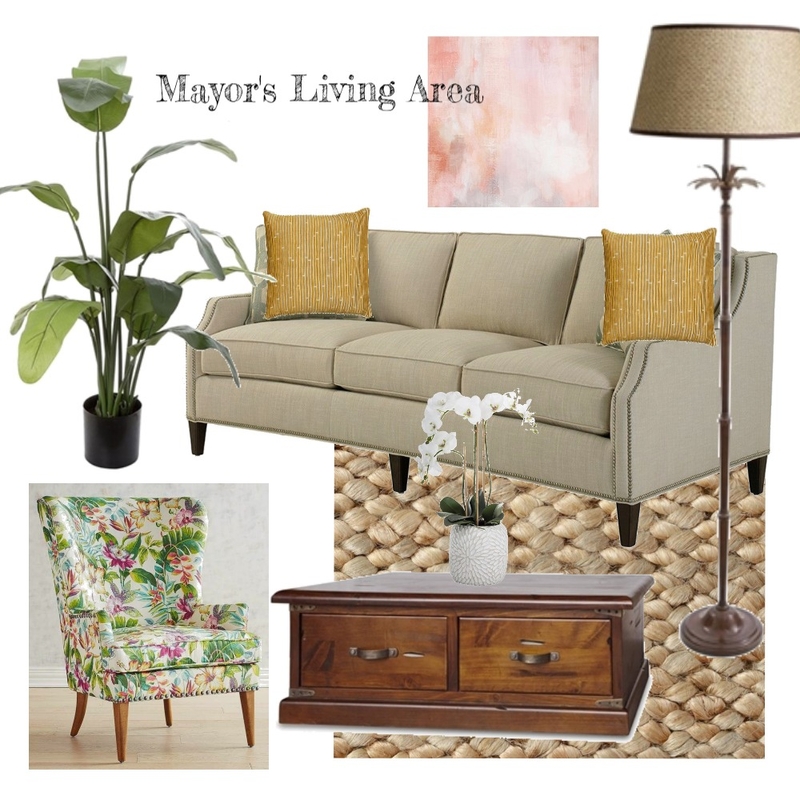 Mayor's Living Area Mood Board by anncoballes on Style Sourcebook