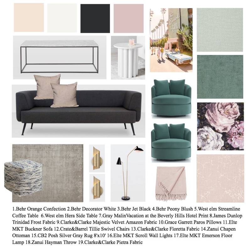 Modern Floral Living Room Mood Board by JulianaK on Style Sourcebook