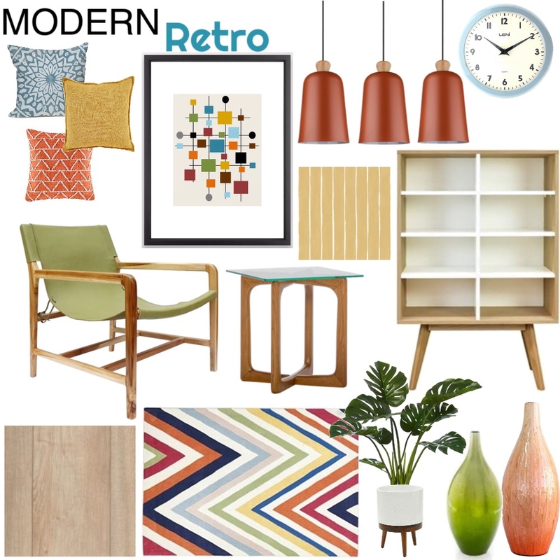 Modern Retro Mood Board by undefined on Style Sourcebook