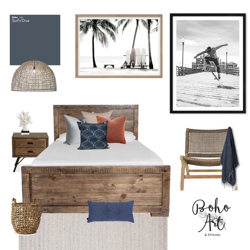 Teenage Boy Surf or Skate Mood Board by Boho Art & Styling on Style Sourcebook