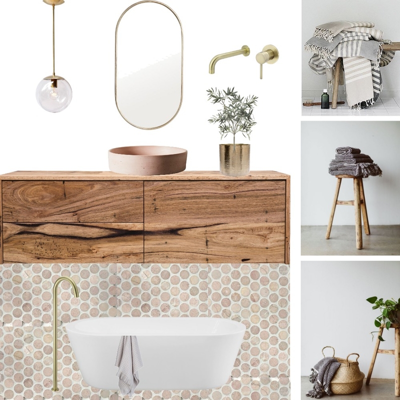 Blush/timber  bathroom Mood Board by julide on Style Sourcebook