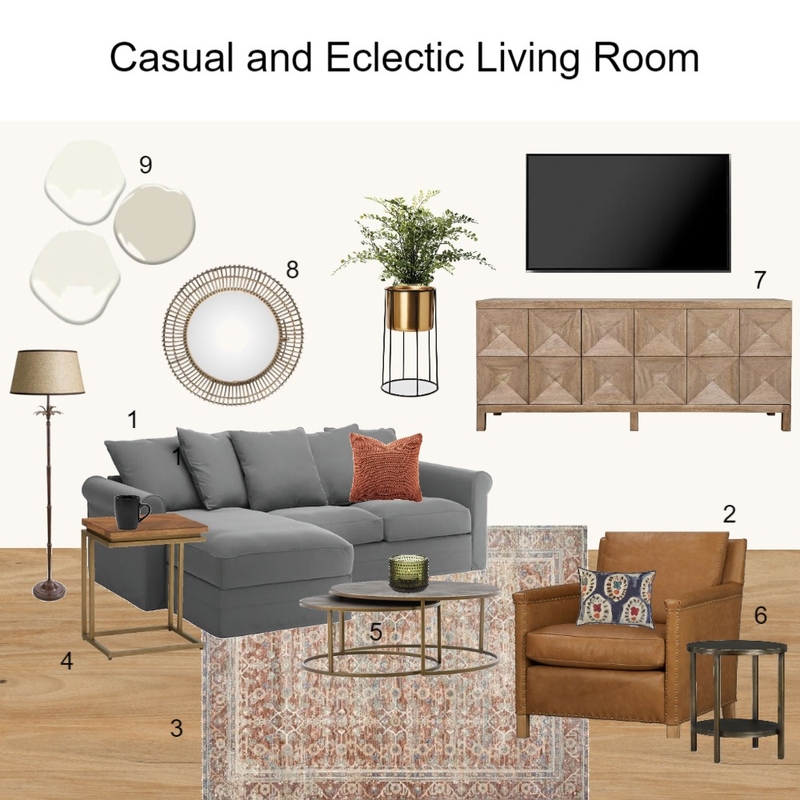 Casual and Eclectic Living Room Mood Board by dorothy on Style Sourcebook