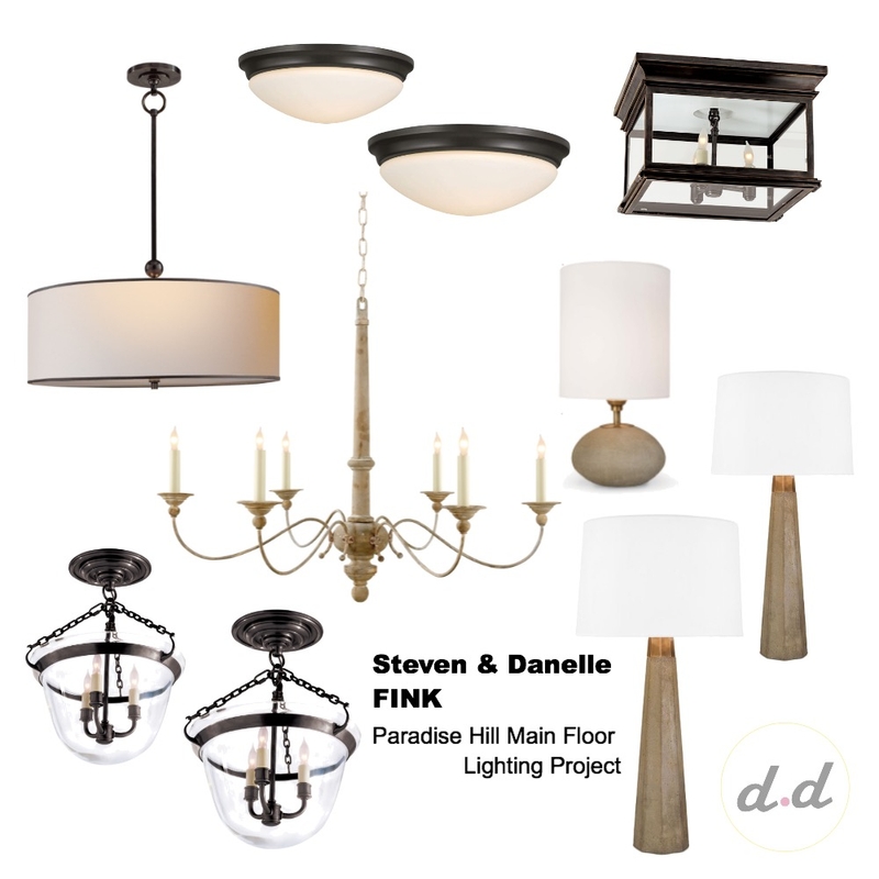 Paradise Hill Main Floor Lighting Project.1 Mood Board by dieci.design on Style Sourcebook