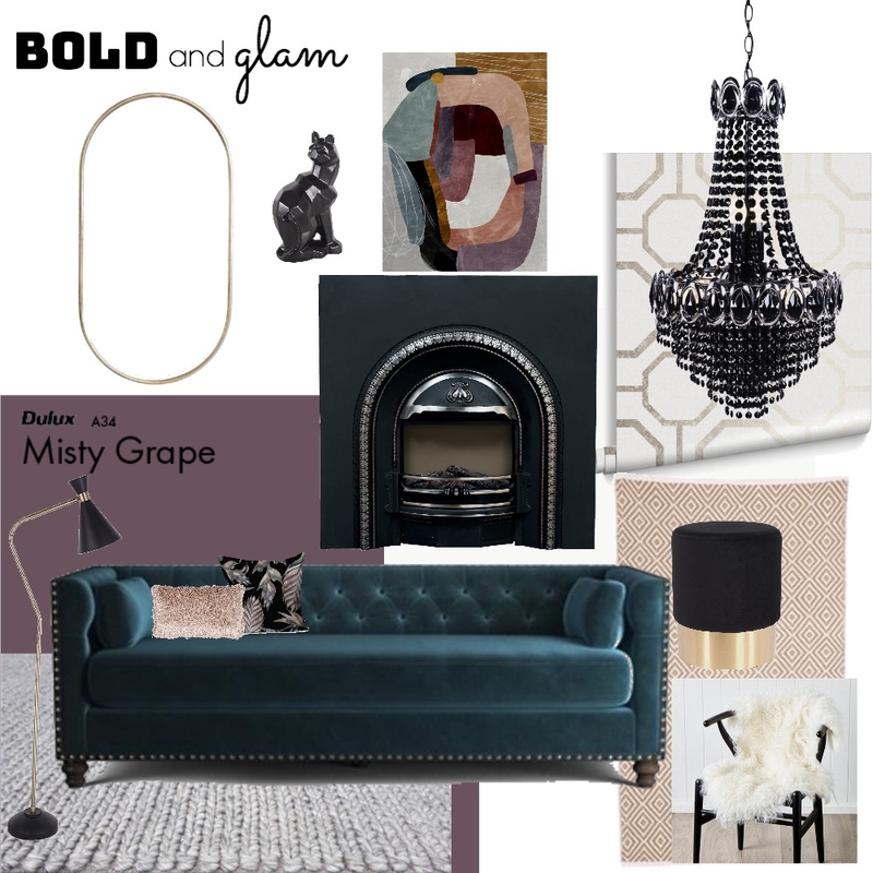 Bold and Glam Mood Board by HlBaker on Style Sourcebook