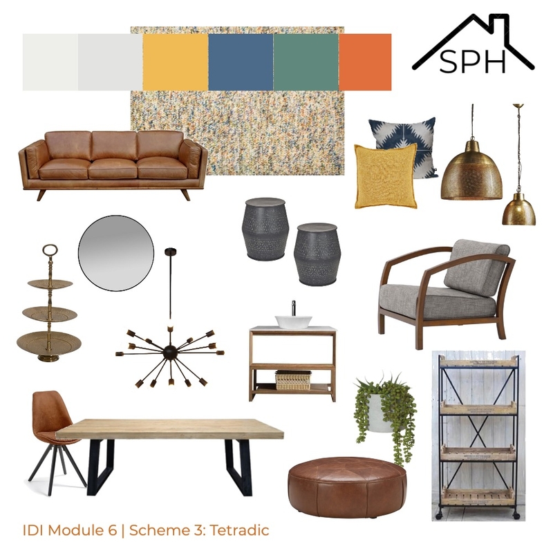 M6_Tetradic Mood Board by Sital Patel Home on Style Sourcebook