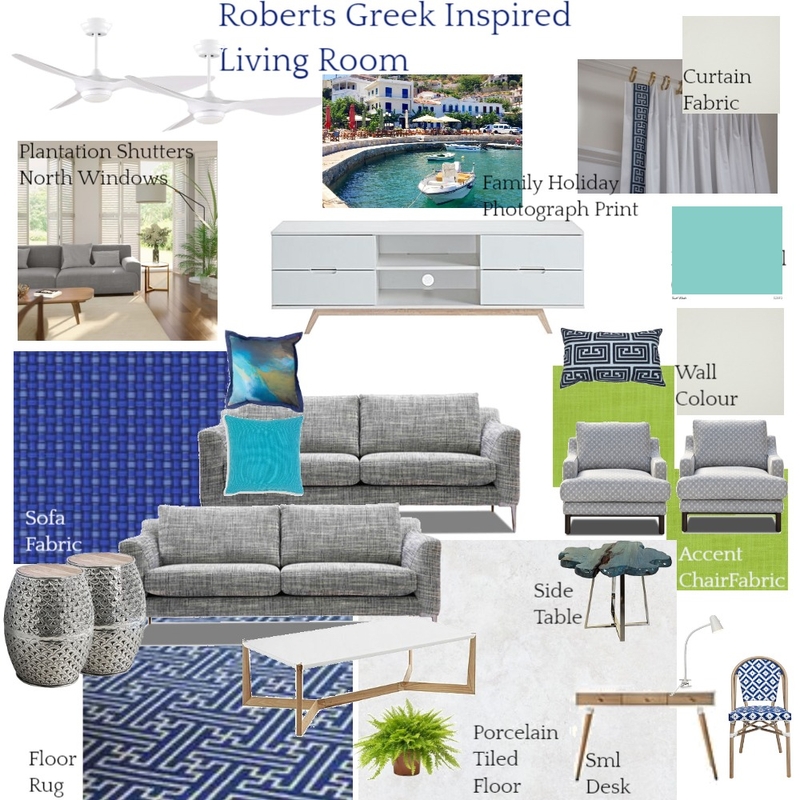 Roberts Greek Inspired Living Room Mood Board by Interior Joy on Style Sourcebook