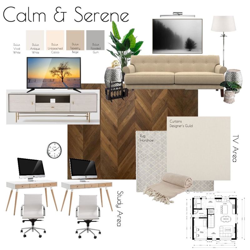 M9 - TV &amp; Study Room Mood Board by SharifahBahiyah on Style Sourcebook