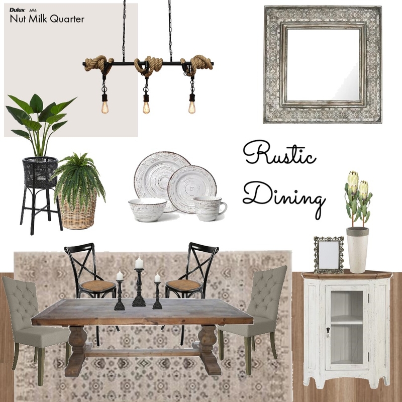 Rustic Dining Mood Board by Dreamfin Interiors on Style Sourcebook