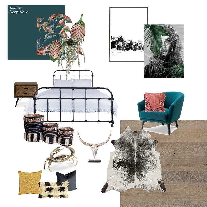 Soft industrial bedroom Mood Board by bella4eva on Style Sourcebook