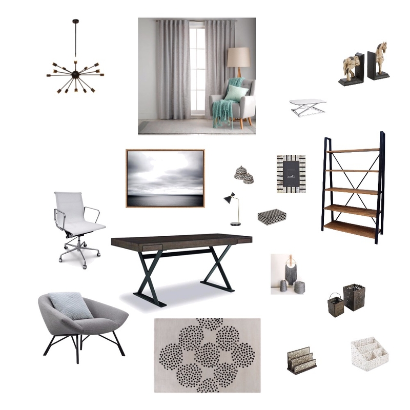 Achromatic Den Mood Board by moonyadesign on Style Sourcebook