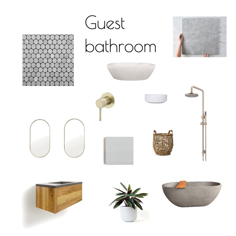 Guest Bathroom Mood Board by Renovation by Design on Style Sourcebook