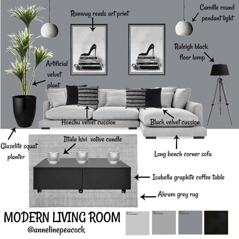 Modern Living A9 Mood Board by Anneline on Style Sourcebook