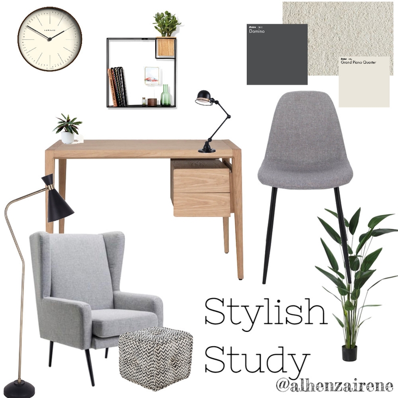 Scandi Study Mood Board by alhenzairene on Style Sourcebook