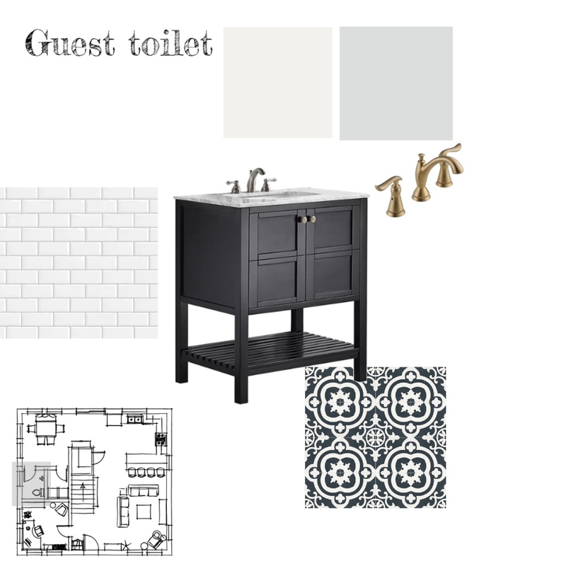 Guest Toilet Mood Board by Paloma on Style Sourcebook