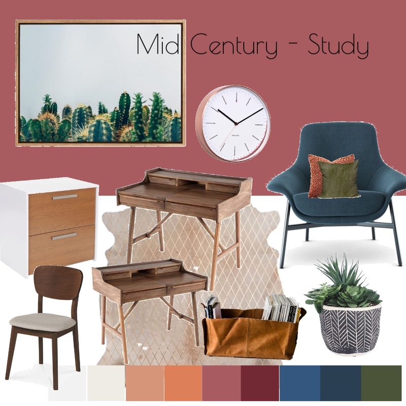 mid century modern study Mood Board by Oleander & Finch Interiors on Style Sourcebook