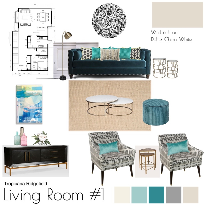 Tropicana Ridgefield Living Room #1 Mood Board by SharifahBahiyah on Style Sourcebook