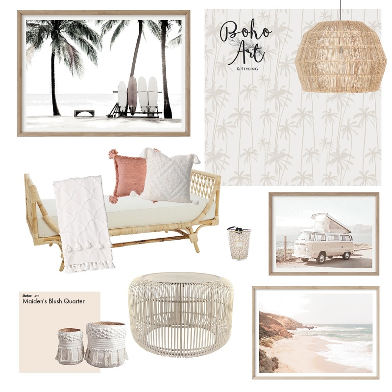 Coastal Boho Mood Board by Boho Art & Styling on Style Sourcebook