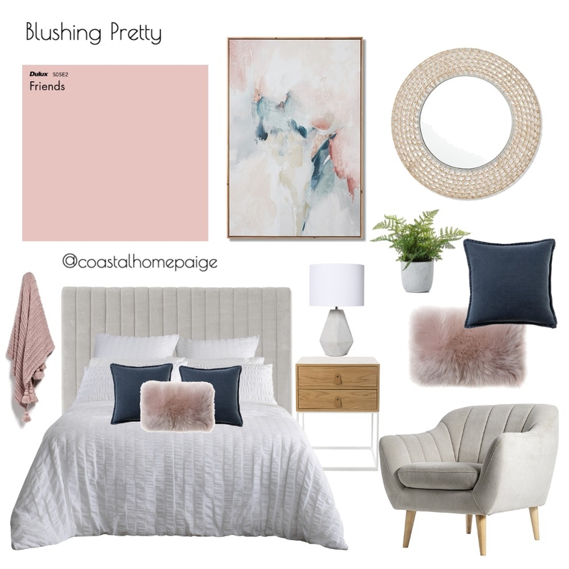 Blushing Pretty Mood Board by CoastalHomePaige on Style Sourcebook