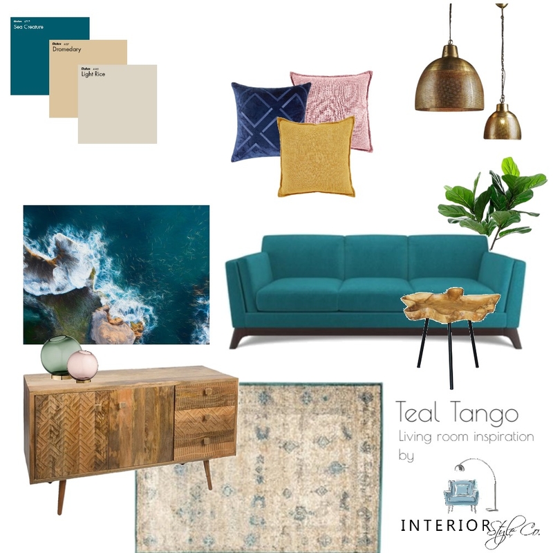 Teal Tango Mood Board by Interior Style Co. on Style Sourcebook