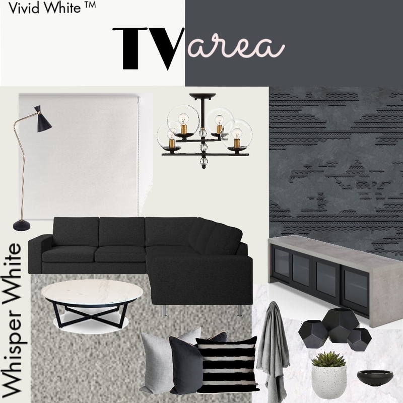 TV Area Mood Board by annpanopio on Style Sourcebook