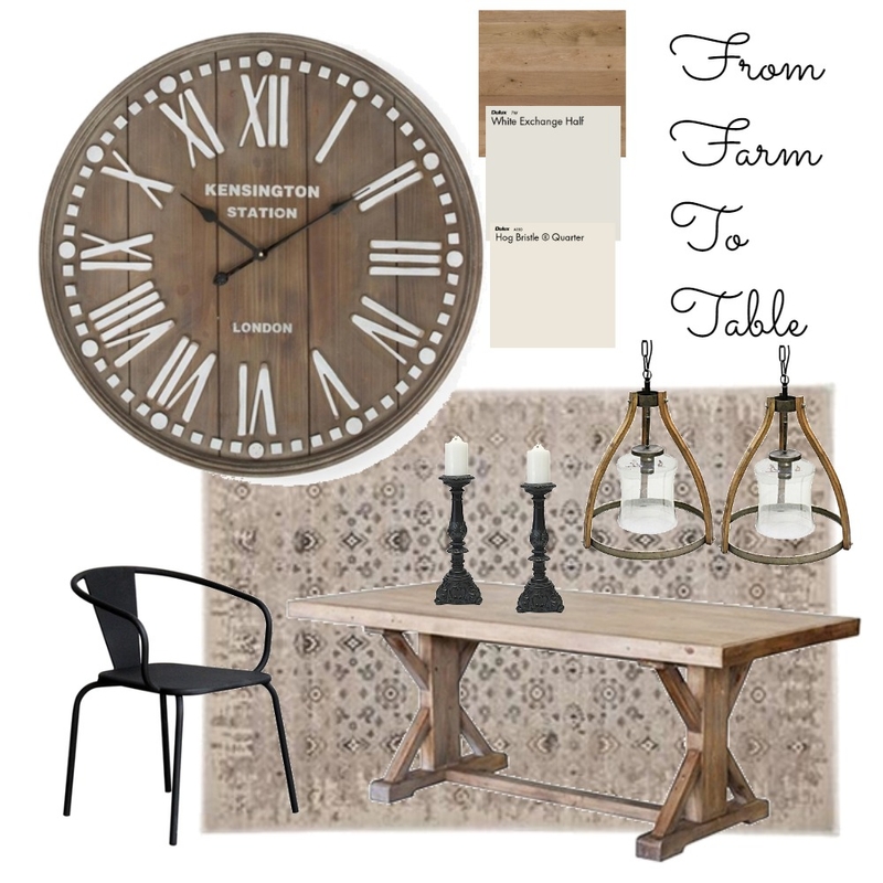 Modern Farmhouse Dining Room Mood Board by Kalee Elizabeth on Style Sourcebook