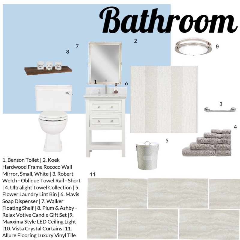 Bathroom Assignment 9 Mood Board by JessicaQuinn on Style Sourcebook