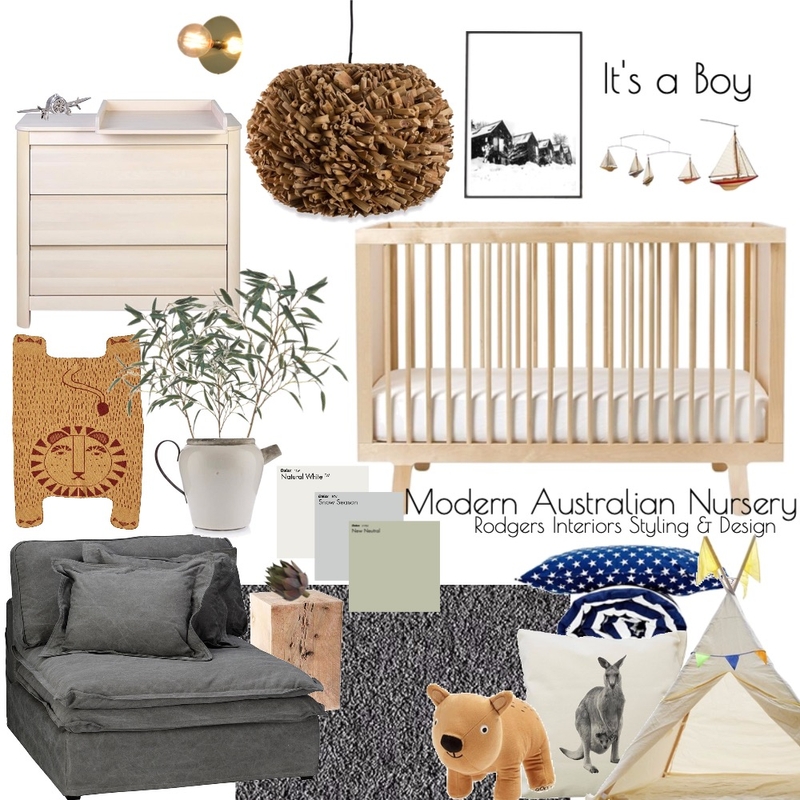 Modern Australian Nursery Mood Board by Rodgers Interiors Styling & Design on Style Sourcebook