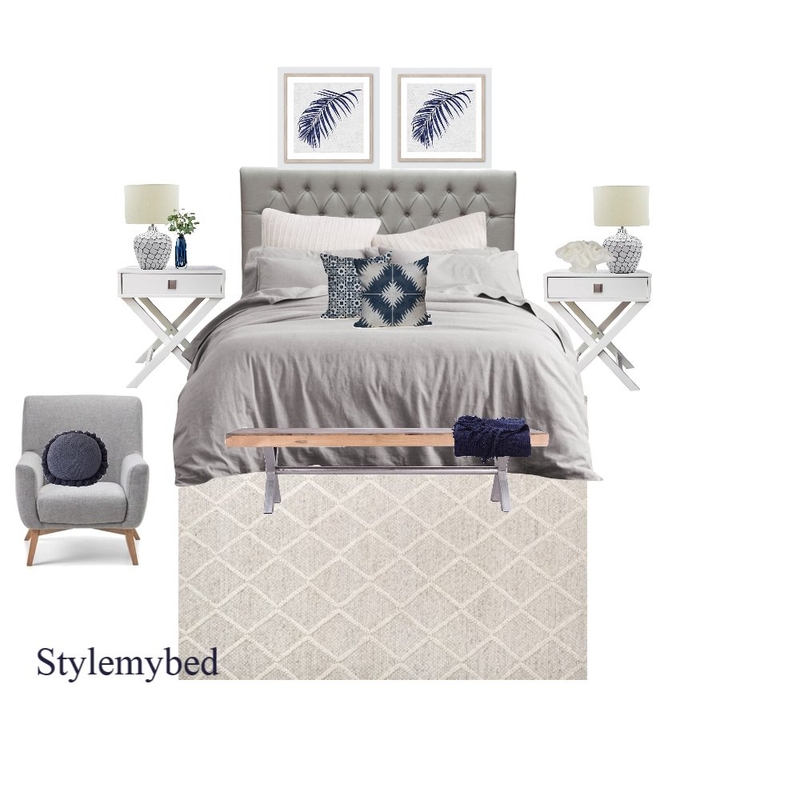 Stylish blues Mood Board by stylemybed on Style Sourcebook