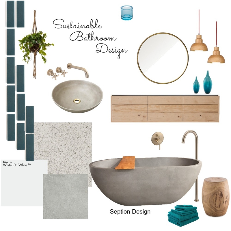 Sustainable bathroom Mood Board by Septiondesign on Style Sourcebook