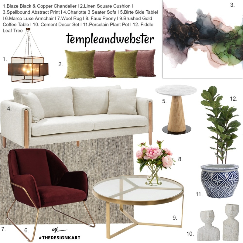 Luxe Scandi Living Mood Board by Megha on Style Sourcebook