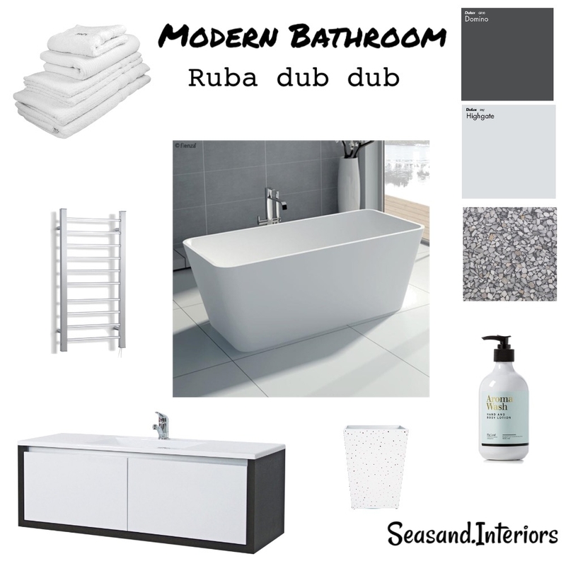 Rub a dub dub modern bathroom Mood Board by Seasand.interiors on Style Sourcebook