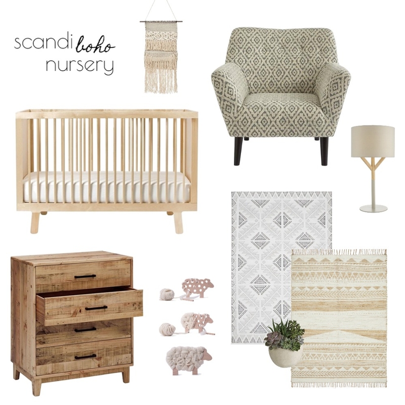 Scandi-boho nursery Mood Board by the_kaleidoscopecat on Style Sourcebook