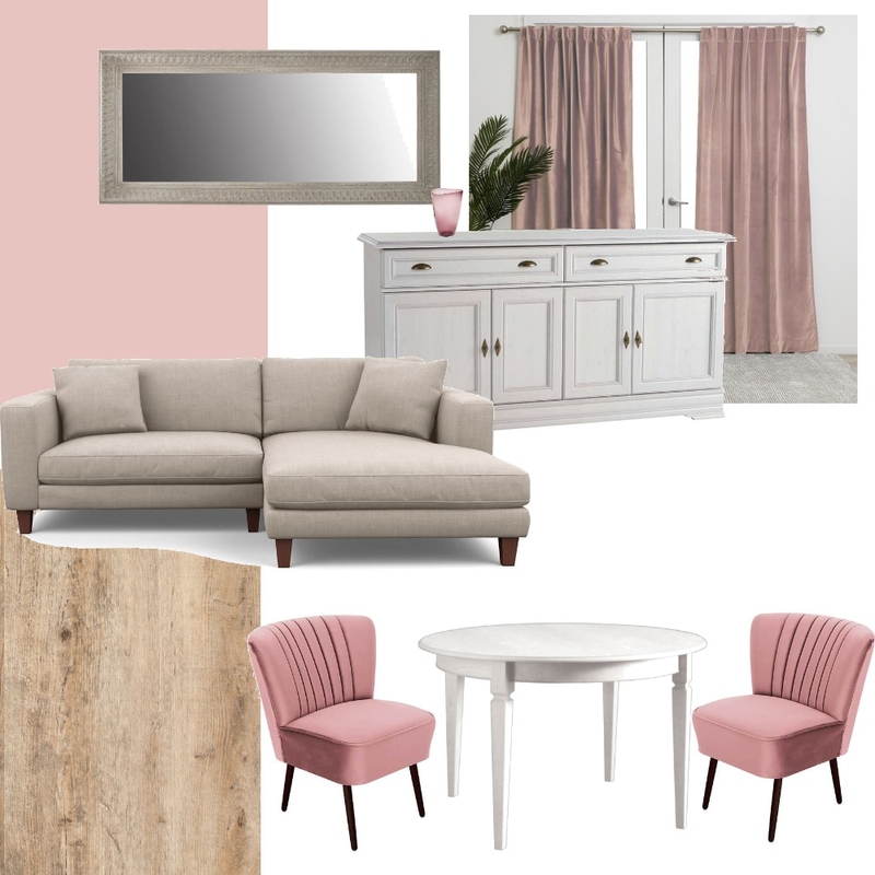 Living room white and powder pink Mood Board by Holi Home on Style Sourcebook