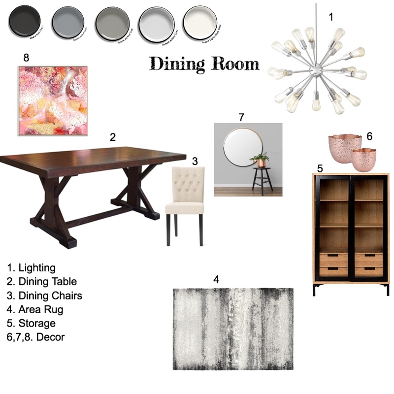 Dining Room, mod. 9 Mood Board by Sara_Drouhard on Style Sourcebook