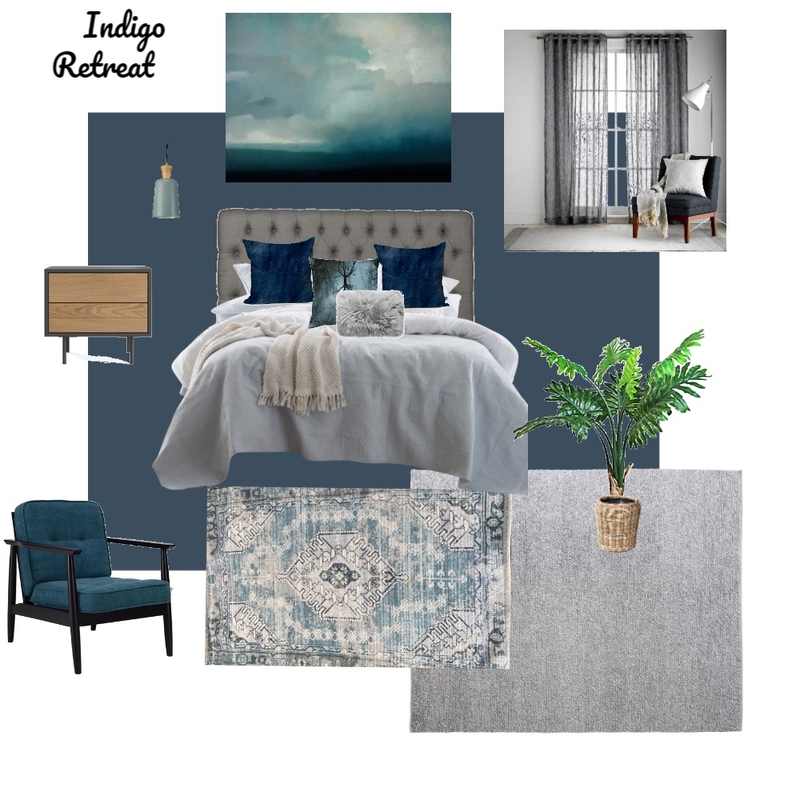 indigo retreat bedroom Mood Board by Chrissy on Style Sourcebook