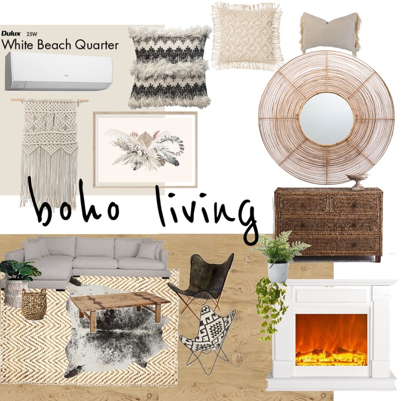 Boho living Mood Board by Julietwassell on Style Sourcebook