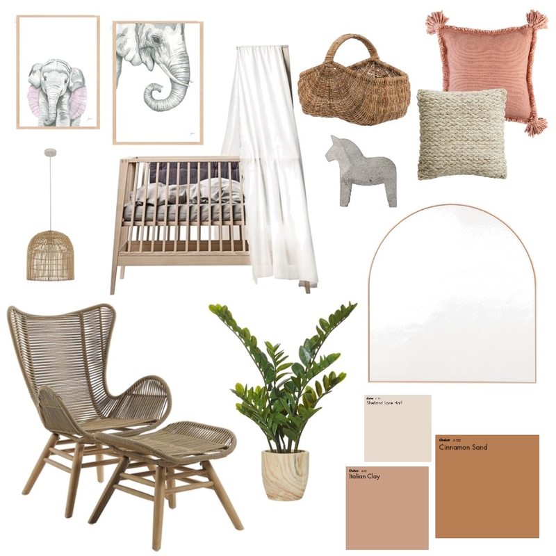 Gender Neutral Boho Nursery Mood Board by bespokeinteriors on Style Sourcebook