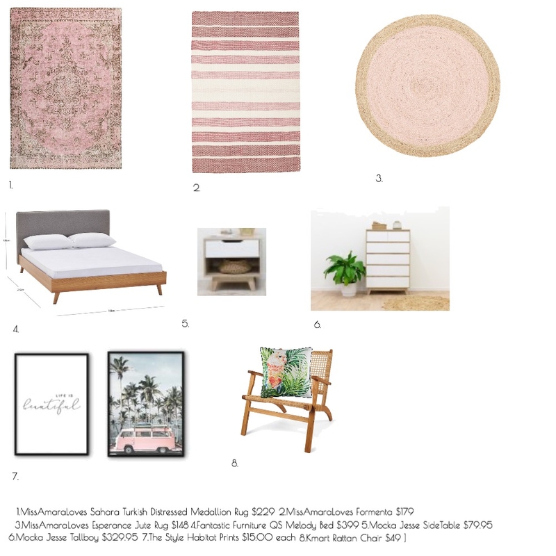 Teen Girl Beach Bedroom Mood Board by MISS G Interiors on Style Sourcebook